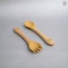 ZOOY Bamboo Silicone Spoon & Fork (Yellow Mustard)