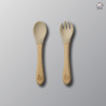 ZOOY Bamboo Silicone Spoon & Fork (Sandy Nude)