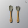 copy of copy of ZOOY Bamboo Silicone Spoon & Fork (Yellow Mustard)