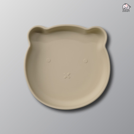 ZOOY Bear Plate Silicone Suction (Sandy Nude)