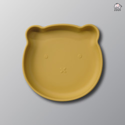 ZOOY Bear Plate Silicone Suction (Yellow Mustard)