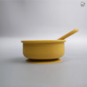 ZOOY Bear Bowl Silicone Suction With Spoon (Yellow Mustard)