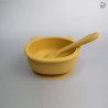 ZOOY Bear Bowl Silicone Suction With Spoon (Yellow Mustard)