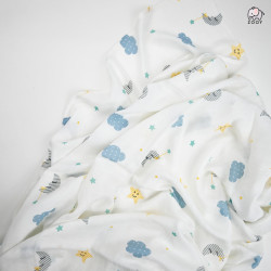 ZOOY Muslin Bamboo and Cotton Swaddle (Twilight)