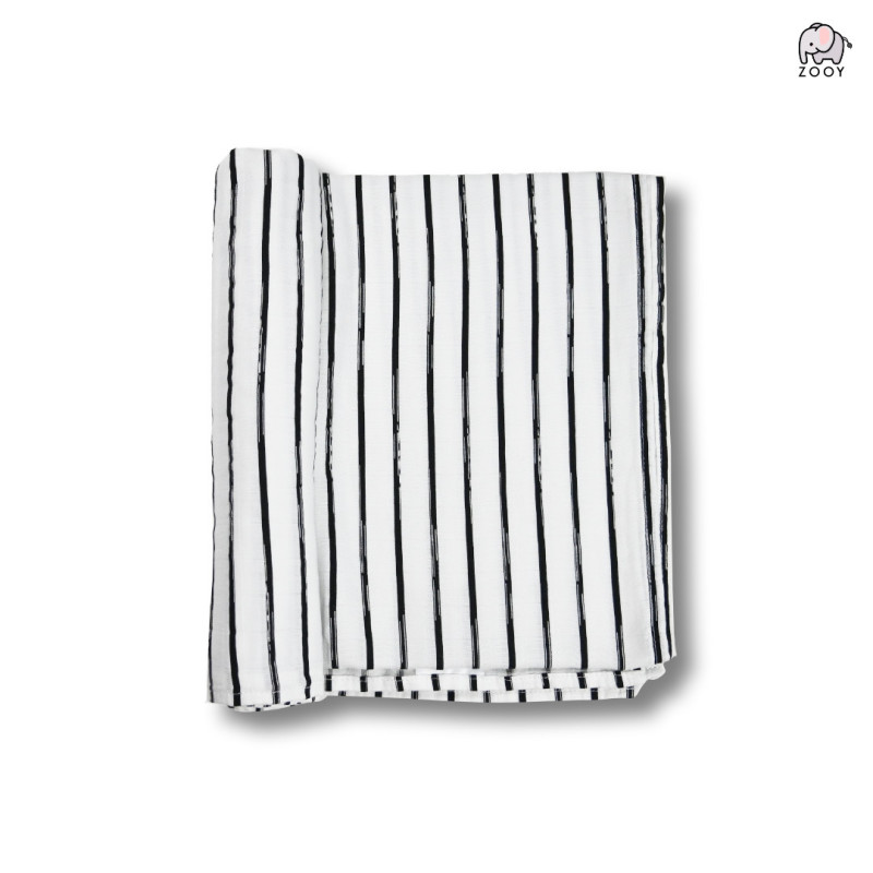 ZOOY Muslin Bamboo and Cotton Swaddle (Zebra)