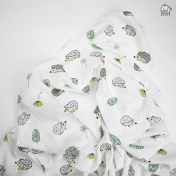 ZOOY Muslin Bamboo & Cotton Swaddle (Hedgehog)